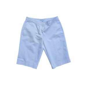 New York & Company Womens Stretch White Bermuda Shorts